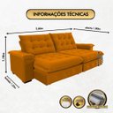 Ver imagem 2 de Sofá Coliseu 2.60m Retrátil e Reclinável Super Pillow