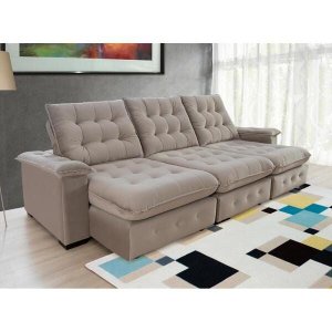 Sofá Coliseu 2.90m Retrátil e Reclinável Super Pillow