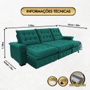 Ver imagem 3 de Sofá Coliseu 2.90m Retrátil e Reclinável Super Pillow