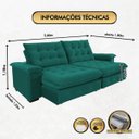 Ver imagem 2 de Sofá Coliseu 2.60m Retrátil e Reclinável Super Pillow