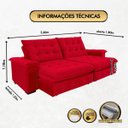 Ver imagem 3 de Sofá Coliseu 2.60m Retrátil e Reclinável Super Pillow