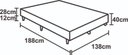 Ver imagem 2 de Cama Base Box Casal Sintético Marron 27x138x188 Rosana Colchões