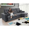 Sofá Coliseu 2.90m Retrátil e Reclinável Super Pillow - Chumbo - 1