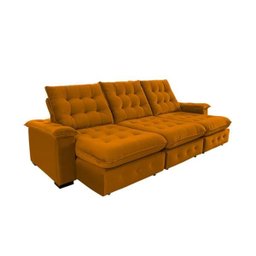 Sofá Coliseu 2.90m Retrátil e Reclinável Super Pillow - Terra - 4