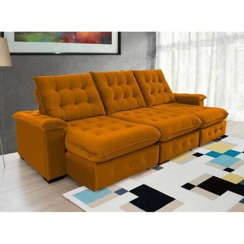 Sofá Coliseu 2.90m Retrátil e Reclinável Super Pillow