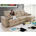 Ver imagem 1 de Sofá Coliseu 3.10m Retrátil e Reclinável Super Pillow - Bege
