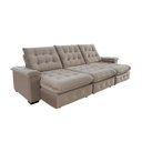 Ver imagem 4 de Sofá Coliseu 3.10m Retrátil e Reclinável Super Pillow - Avelã