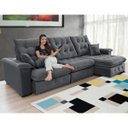 Ver imagem 1 de Sofá Coliseu 3.10m Retrátil e Reclinável Super Pillow - Chumbo