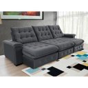 Ver imagem 3 de Sofá Coliseu 3.10m Retrátil e Reclinável Super Pillow - Chumbo
