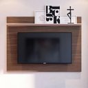 Ver imagem 2 de Painel para TV Loreto 42" 135cm MDP com Prateleira Nogueira Real Colibri Móveis