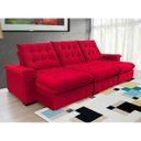 Ver imagem 3 de Sofá Coliseu 3.10m Retrátil e Reclinável Super Pillow - Vermelho