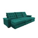Ver imagem 4 de Sofá Coliseu 3.10m Retrátil e Reclinável Super Pillow - Verde