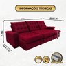 Sofá Coliseu 3.10m Retrátil e Reclinável Super Pillow - Vinho - 2