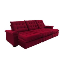 Sofá Coliseu 3.10m Retrátil e Reclinável Super Pillow - Vinho - 4