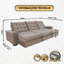 Ver imagem 2 de Sofá Coliseu 3.40m Retrátil e Reclinável Super Pillow