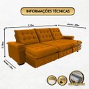 Ver imagem 2 de Sofá Coliseu 3.10m Retrátil e Reclinável Super Pillow - Terra