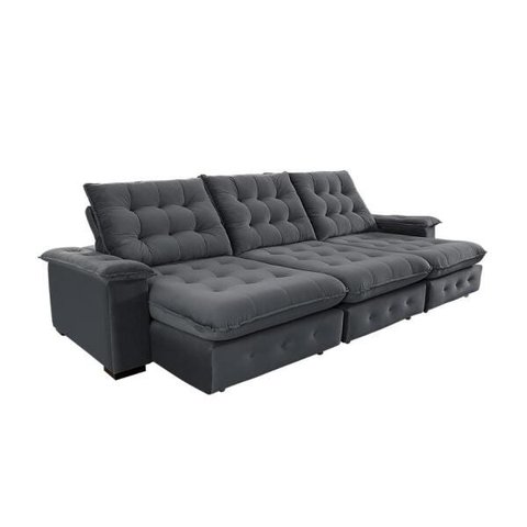 Sofá Coliseu 3.40m Retrátil e Reclinável Super Pillow