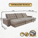 Ver imagem 3 de Sofá Coliseu 370cm Retrátil e Reclinável Super Pillow