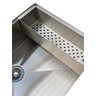 Cuba Inox Pia Cozinha Louças Gourmet Retangular 40x40 fosca com escorredor AJL CUBA QUADRADA COM ESC - 1