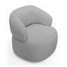 Kit 02 Poltronas Orgânicas Giratória Living Glee Linho Cinza - Desk Design - 5