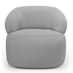 Kit 02 Poltronas Orgânicas Giratória Living Glee Linho Cinza - Desk Design - 6