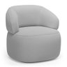 Kit 02 Poltronas Orgânicas Giratória Living Glee Linho Cinza - Desk Design - 7