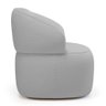 Kit 02 Poltronas Orgânicas Giratória Living Glee Linho Cinza - Desk Design - 9
