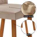 Ver imagem 5 de Mesa de Jantar Carolina 180cm Tampo MDF Vidro Canto Copo com 6 Cadeiras Lisa