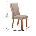 Ver imagem 3 de Mesa de Jantar Carolina 180cm Tampo MDF Vidro Canto Copo com 6 Cadeiras Lisa