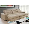 Sofá Coliseu 3.70m Retrátil e Reclinável Super Pillow - Bege - 3