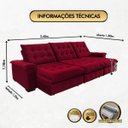 Ver imagem 2 de Sofá Coliseu 3.40m Retrátil e Reclinável Super Pillow
