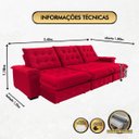 Ver imagem 2 de Sofá Coliseu 3.40m Retrátil e Reclinável Super Pillow