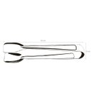 Ver imagem 2 de Pegador Universal Carne Aço Inox Cozinha Pinça Para Gelo