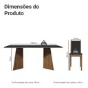 Ver imagem 3 de Conjunto Sala de Jantar Mesa Tampo de Vidro 8 Cadeiras Rustic/preto Justine Madesa