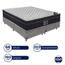 Cama Box Bipartido King Size Cinza e Colchão Airtech Progressive M. Ensacadas Ortobom - 4