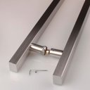 Ver imagem 3 de Puxador de Porta 1 Metro Inox 304 Escovado Madeira Vidro