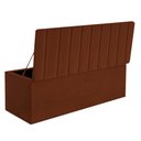 Ver imagem 3 de Calçadeira Baú Recamier King 190CM Carla Suede Terracota - D A DECOR