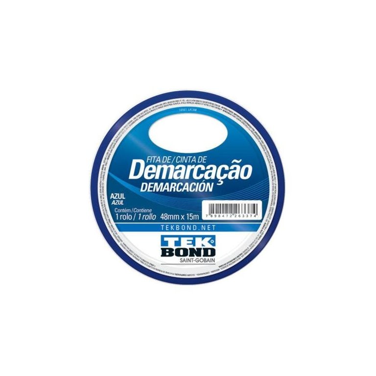 Fita De Demarcação Azul 48mm x 15m - Tekbond