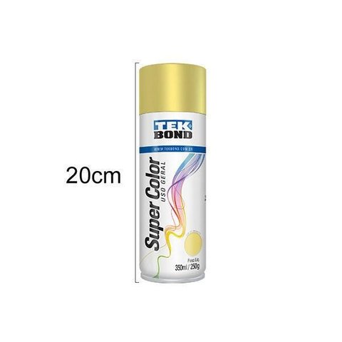 Tinta Spray Uso Geral Dourado 350ml 250g - Tekbond
