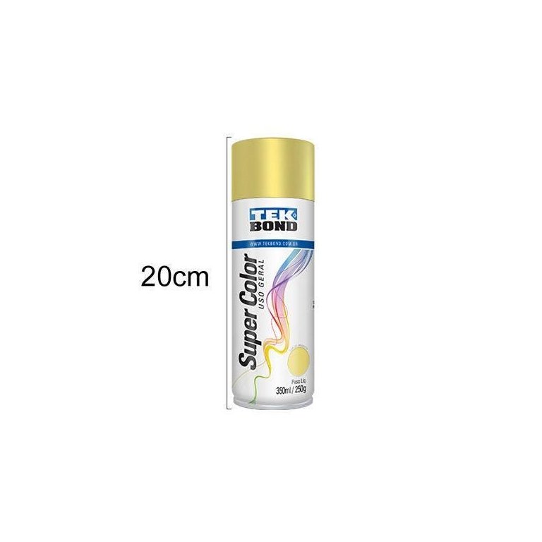 Tinta Spray Uso Geral Dourado 350ml 250g - Tekbond