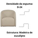 Ver imagem 6 de Kit 02 Poltrona Recepção Sala Lara Tecido Requinte Bouclê Cor:bege