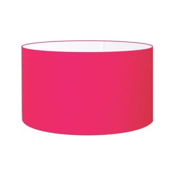 Cúpula Abajur Cilíndrica Cp-7024 Ø50x25cm Rosa Pink - 1