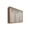 Ver imagem 1 de Guarda Roupa Casal 3 Portas de Correr e 6 Gavetas Diamond-londres Freijo Cumaru C- Fendi