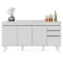 Ver imagem 7 de Balcão Gabinete para Pia com Tampo 160cm Arkansas Branco - Lumil