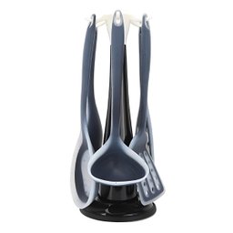 Kit 7 Peças Utensílios Cozinha Silicone Resistente e Durável:rosa - 6
