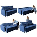 Ver imagem 7 de Sofá Sem Caixa Retrátil e Reclinável 1,65m Cama inBox Studio Suede Velusoft Azul