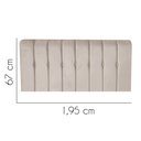 Ver imagem 2 de Painel Estofada Kiara 195cm King Size Box Quarto Corino Bege - Ahazzo Móveis