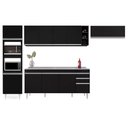 Ver imagem 6 de Armário de Cozinha Modulada 5 Peças CP18 com Pia Inox Preto - Lumil Lumil Móveis