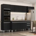 Ver imagem 2 de Armário de Cozinha Modulada 5 Peças CP18 com Pia Inox Preto - Lumil Lumil Móveis