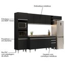 Ver imagem 3 de Armário de Cozinha Modulada 5 Peças CP18 com Pia Inox Preto - Lumil Lumil Móveis